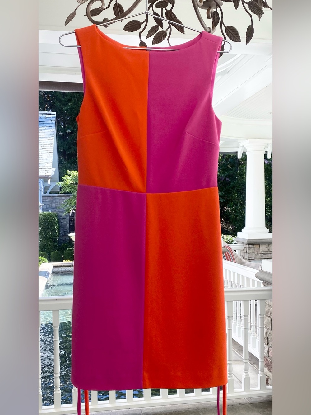 Trina Turk Magenta and Orange Colorblock Dress